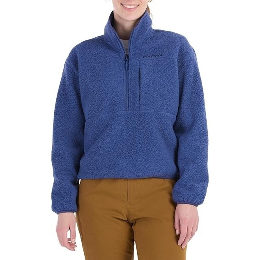 Marmot Women's Aros Fleece Pullover – 1/2 Zip Jacket Twilight Blue Size XL